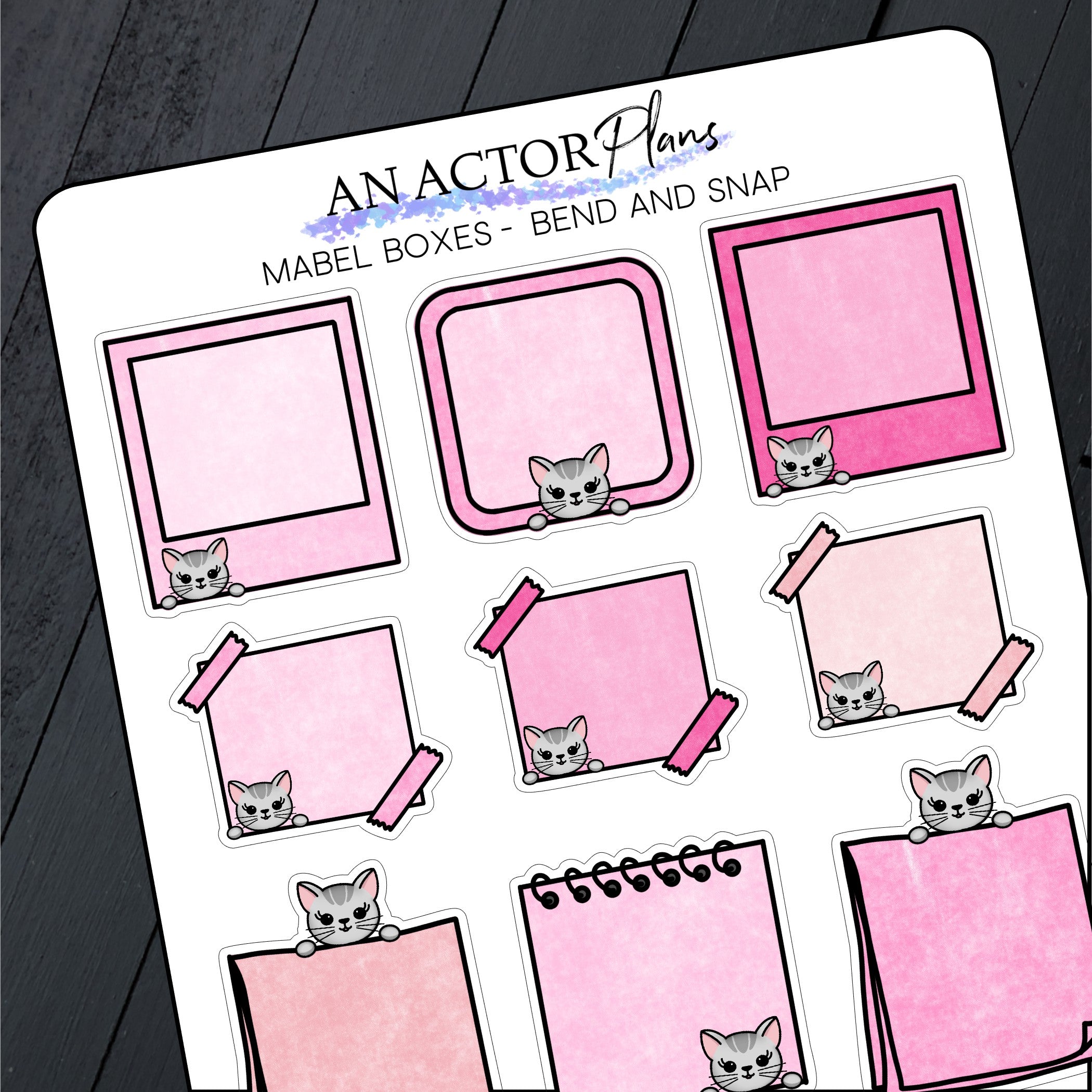 Planner // Mabel // Sticker Sheet – An Actor Plans