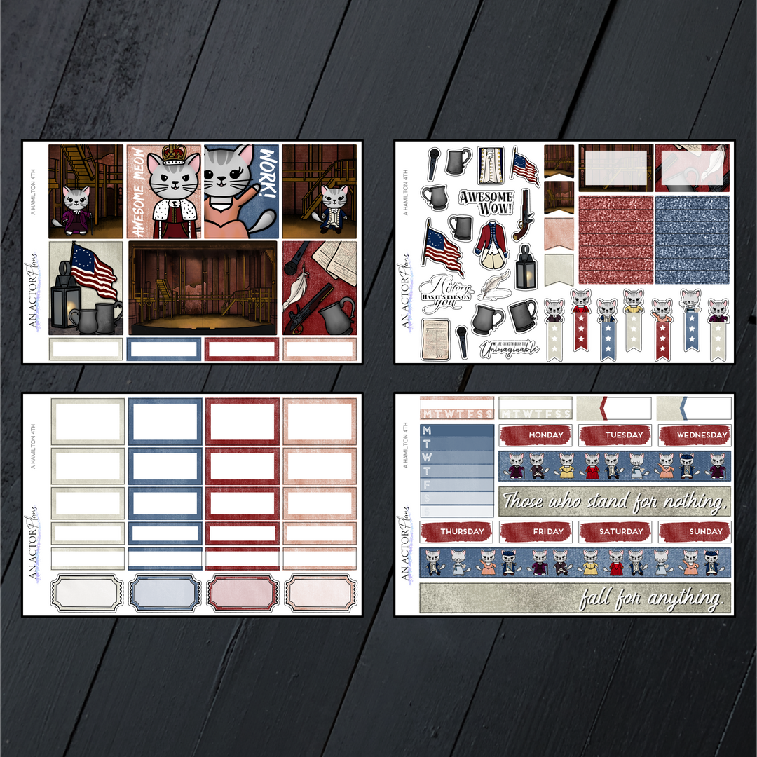 A Hamilton 4th // PRINTABLE // Vertical Weekly Kit