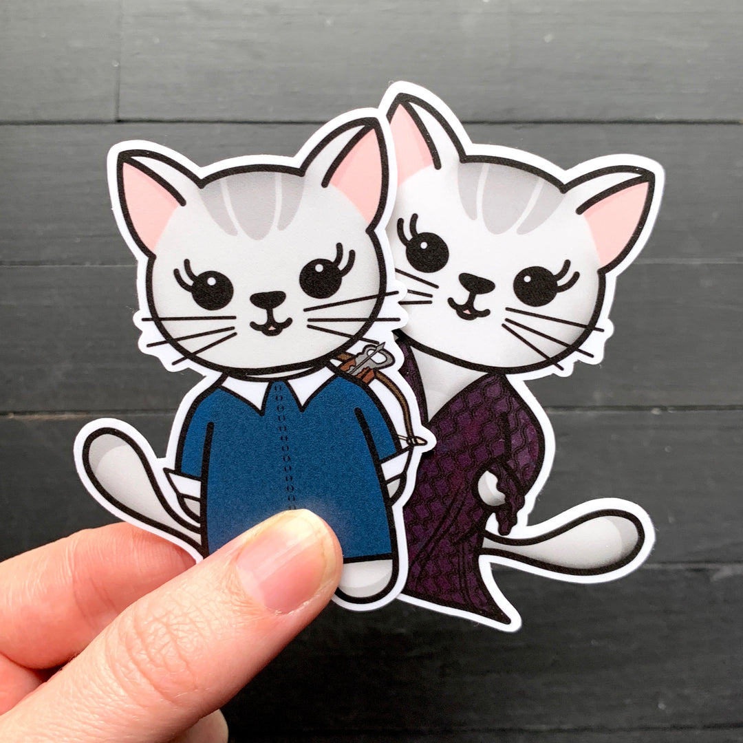 The Addams Litter // Mabel // Die Cut Sticker