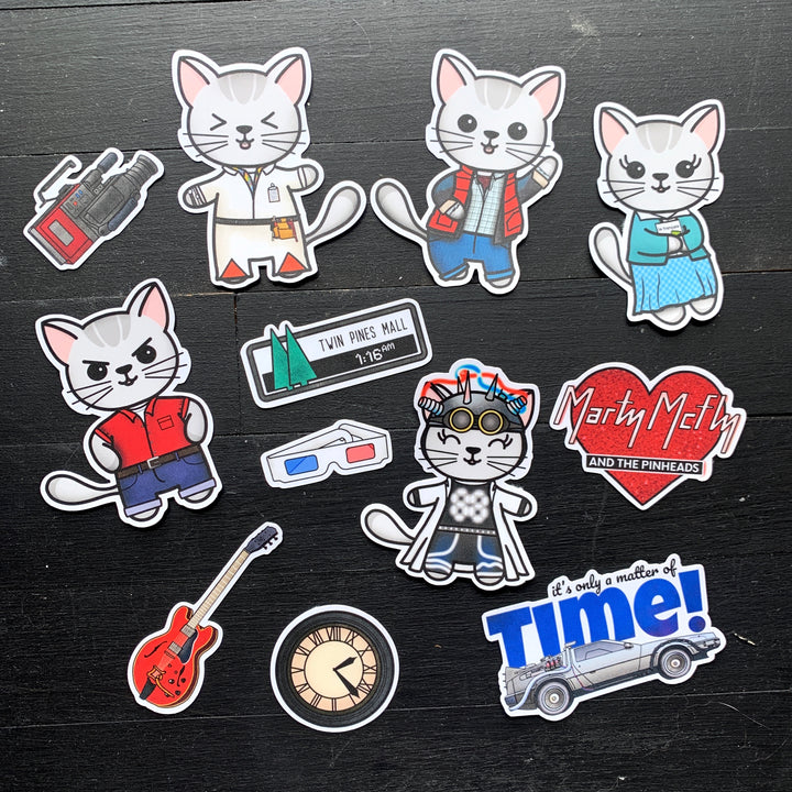 Cat to the Future // Vinyl Sticker Pack